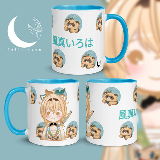 Hololive Kazama Iroha Holo X Fan Made Mug with Blue Color Inside