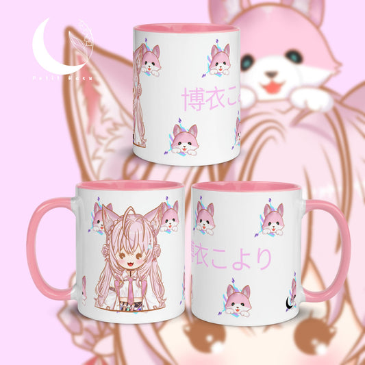 Hololive Hakui Koyori HolonX Fan Made Mug with Pink Color Inside