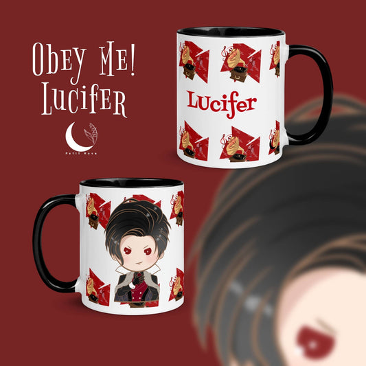 Lucifer Obey Me! Fan Made Mug with Color Inside