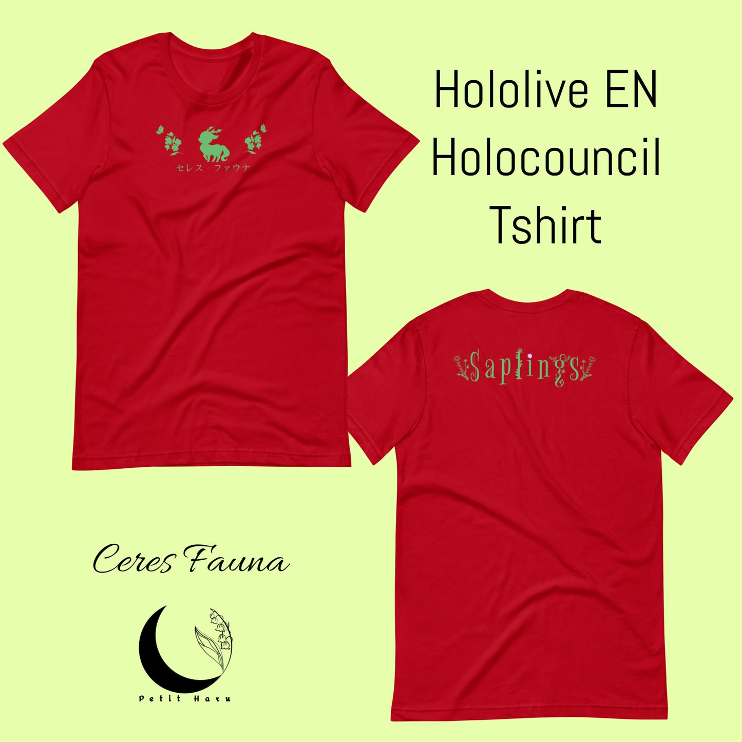 Ceres Fauna Merch Hololive Holocouncil Saplings Unisex t-shirt