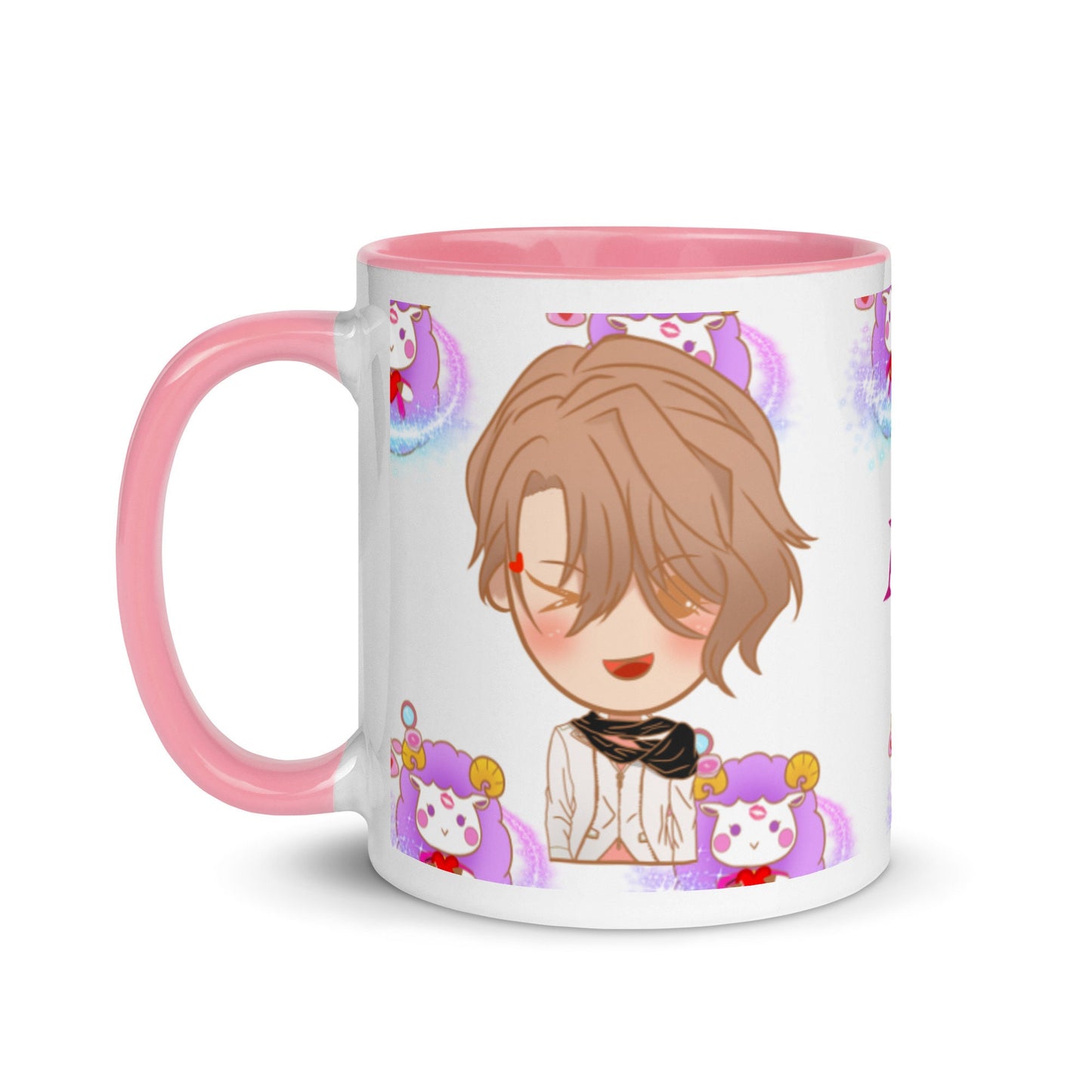 Asmodeus Obey Me Merch Otome game Mug with Pink Color Inside