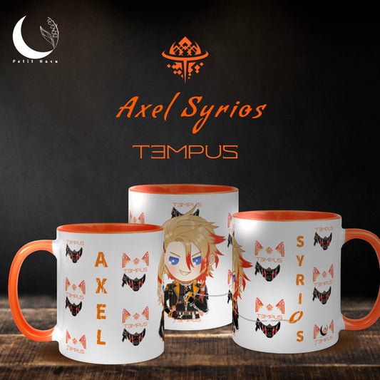 Axel Syrios Tempus Holostars EN Mug with Black Accent Color Inside | Vtuber Merch