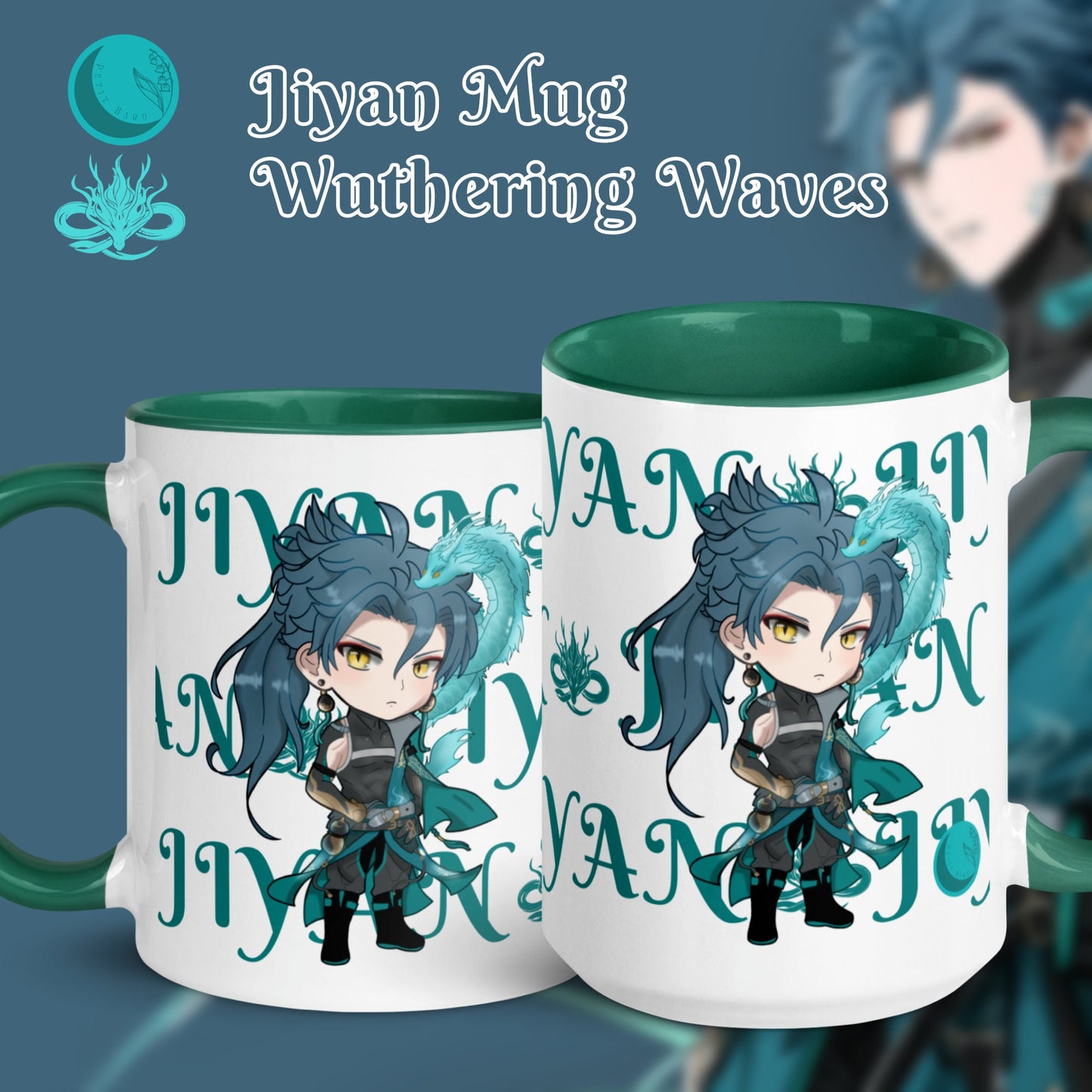 Jiyan Wuthering Waves Mug with Green Color Inside | 11oz & 15oz