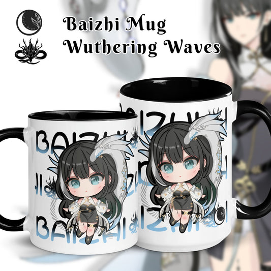 Baizhi Wuthering Waves Fanart Mug with Black Color Inside | 11oz & 15oz