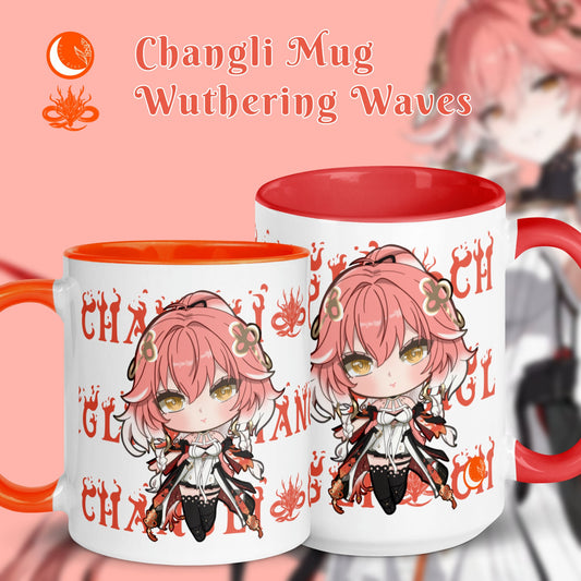 Changli Wuthering Waves Mug with Red and Orange Color Inside | 11oz & 15oz