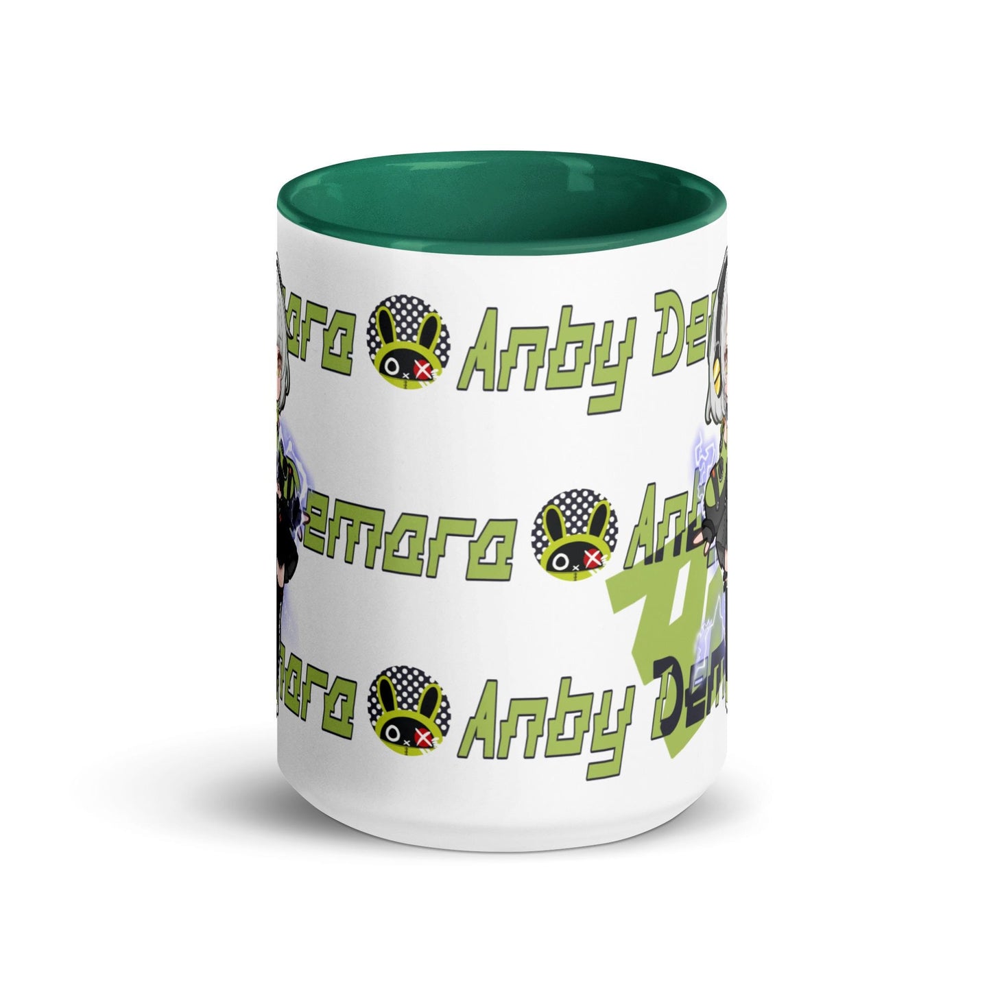 Anby Demara ZZZ Fanart Mug with Light and Dark Green Color Inside