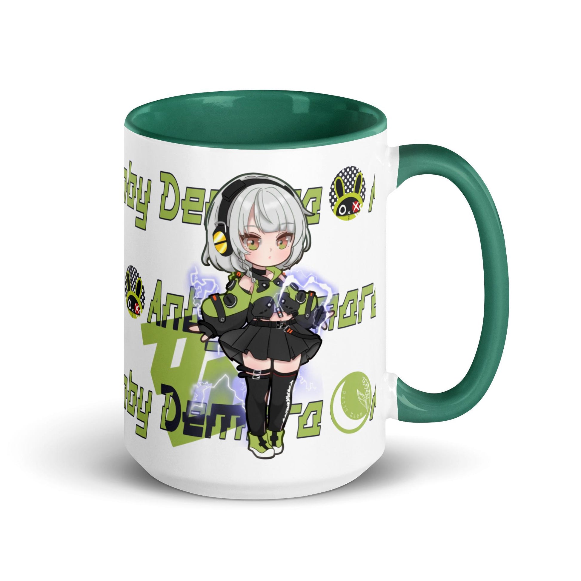 Anby Demara ZZZ Fanart Mug with Light and Dark Green Color Inside