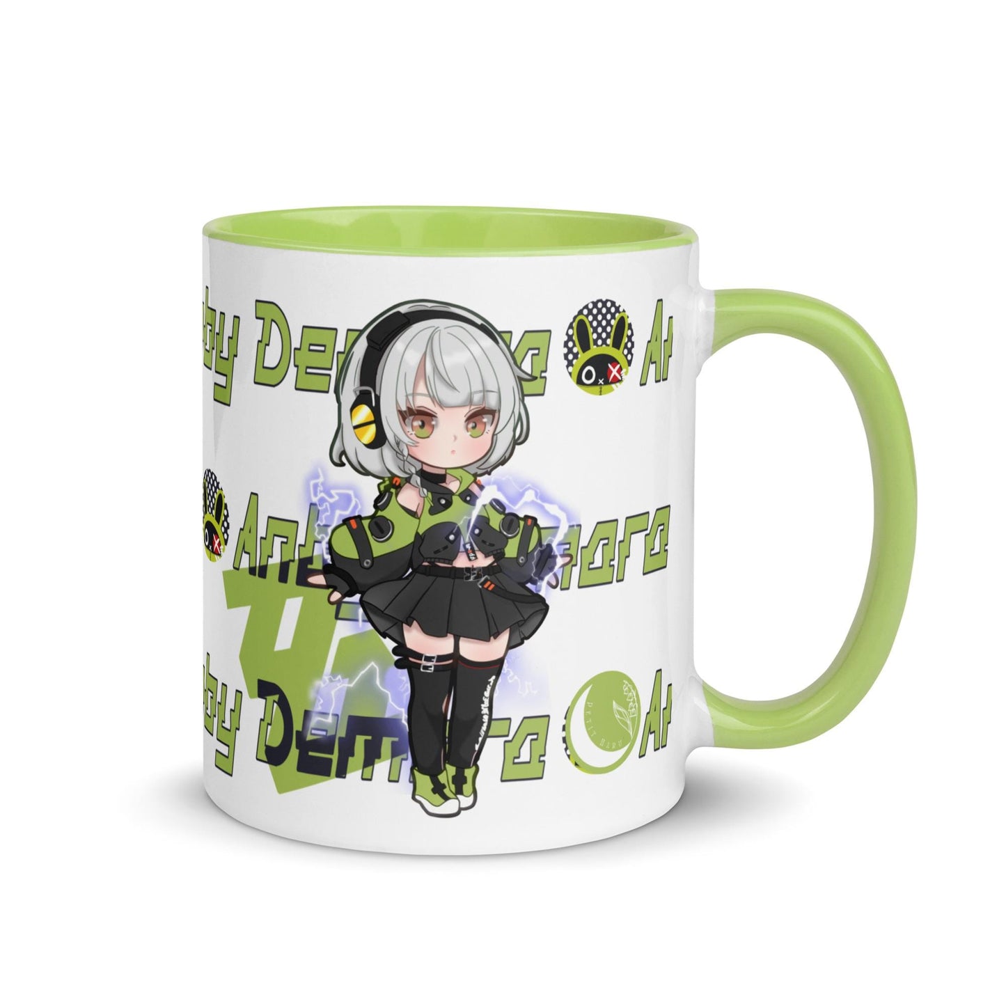 Anby Demara ZZZ Fanart Mug with Light and Dark Green Color Inside