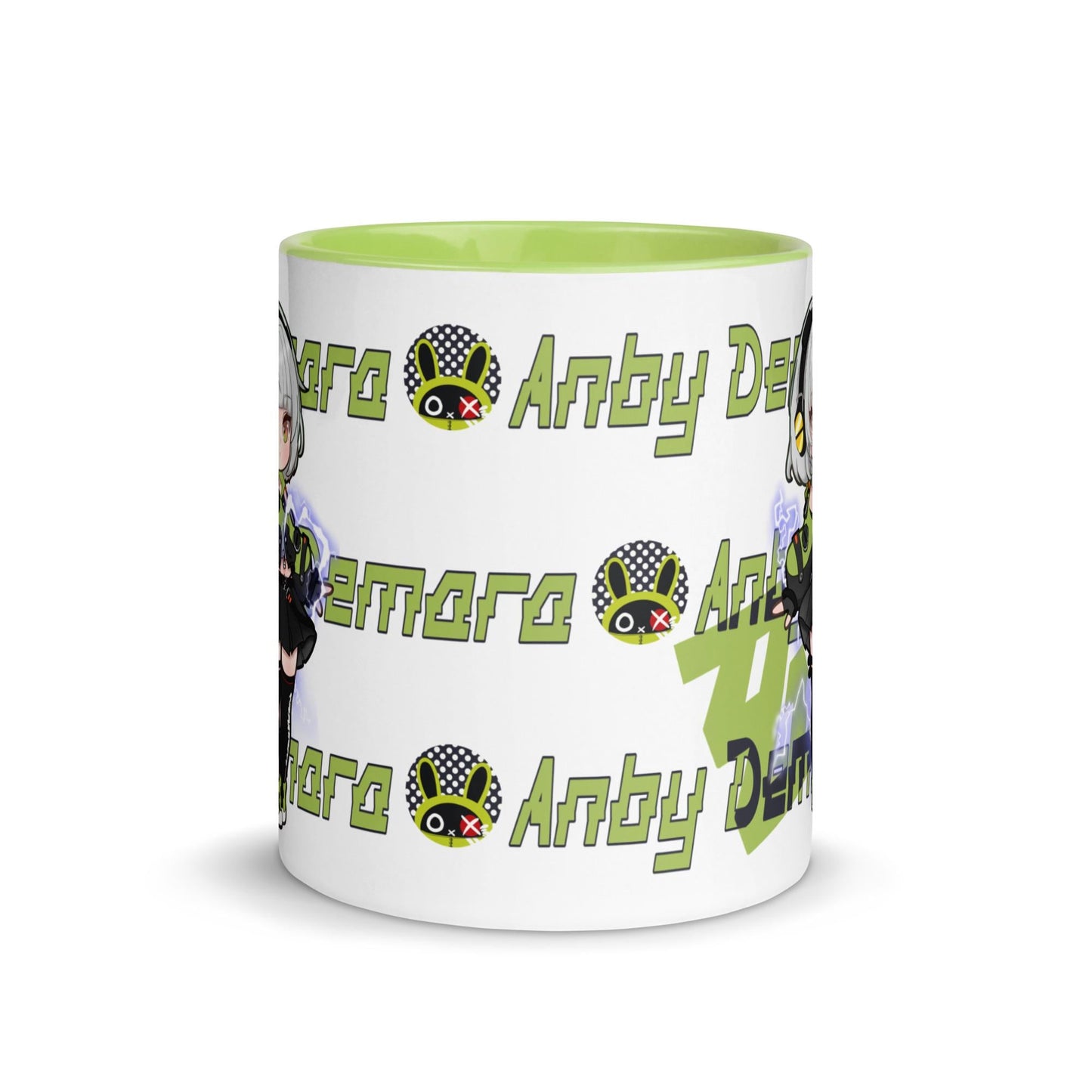 Anby Demara ZZZ Fanart Mug with Light and Dark Green Color Inside