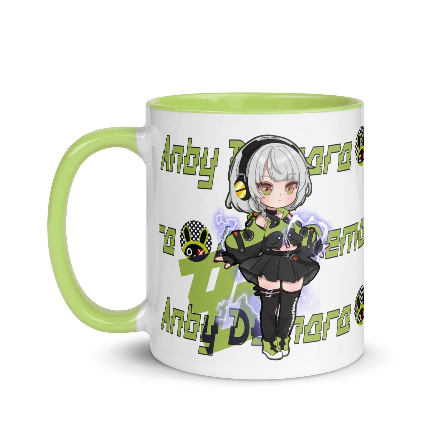 Anby Demara ZZZ Fanart Mug with Light and Dark Green Color Inside