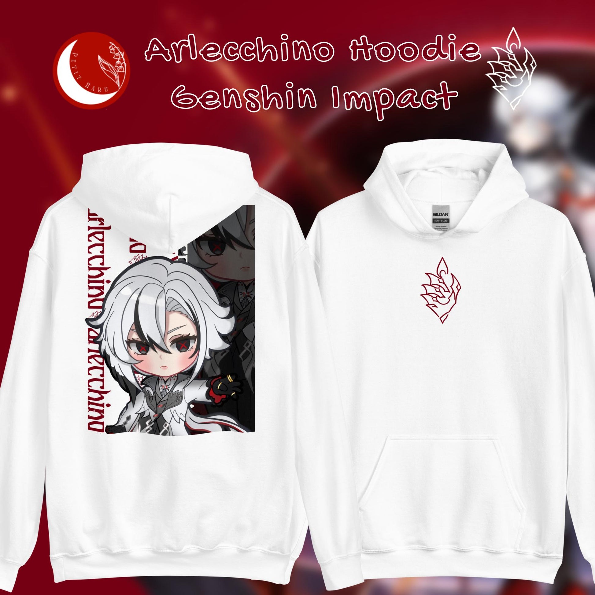 Arlecchino Genshin Impact Fanart Unisex Hoodie