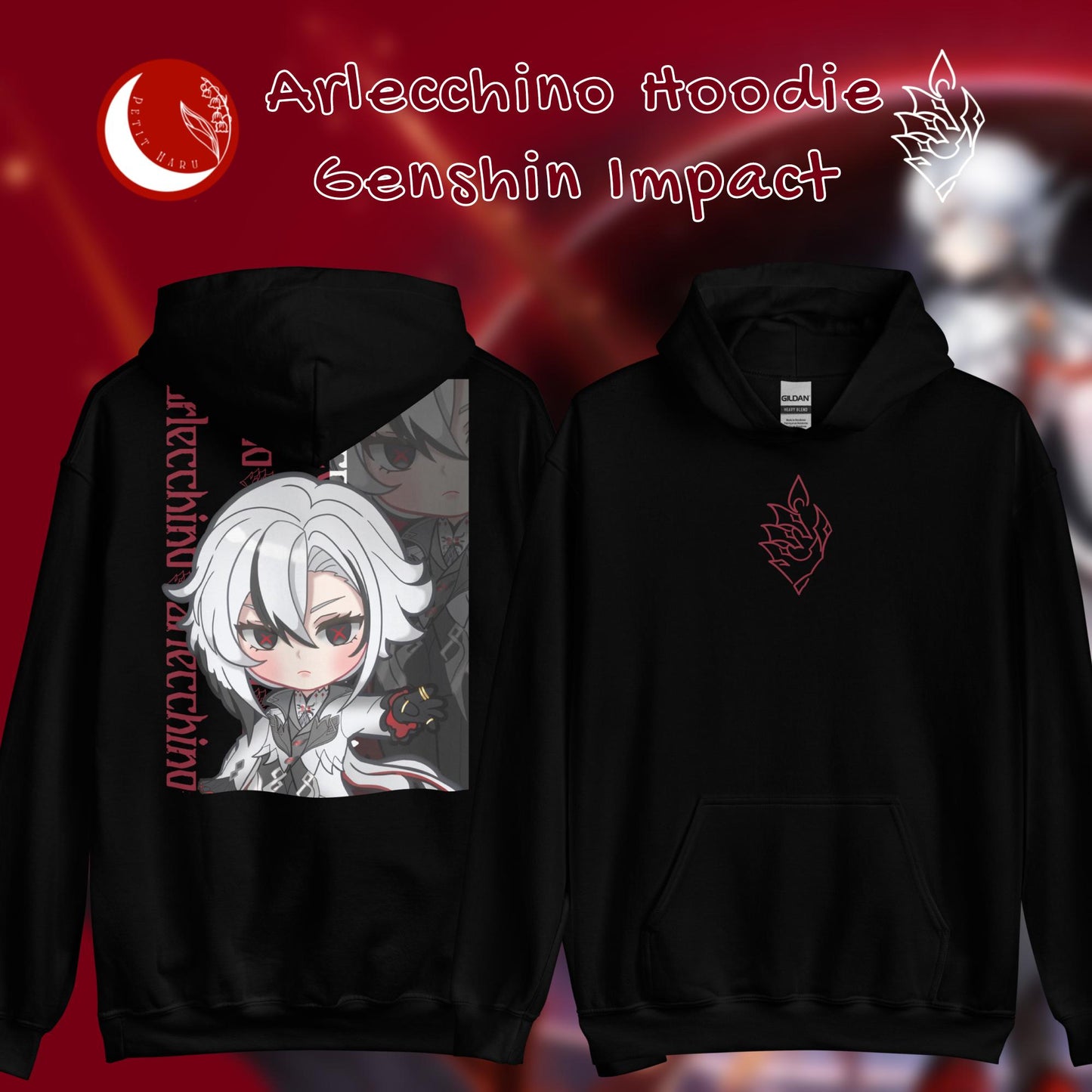 Arlecchino Genshin Impact Fanart Unisex Hoodie