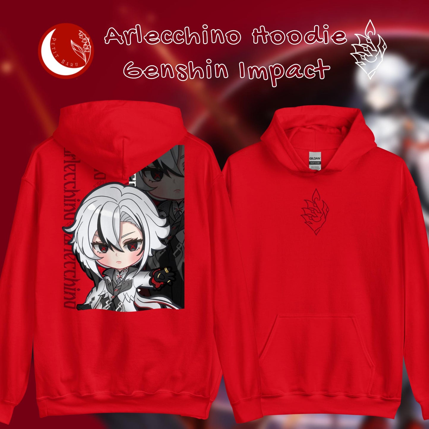 Arlecchino Genshin Impact Fanart Unisex Hoodie