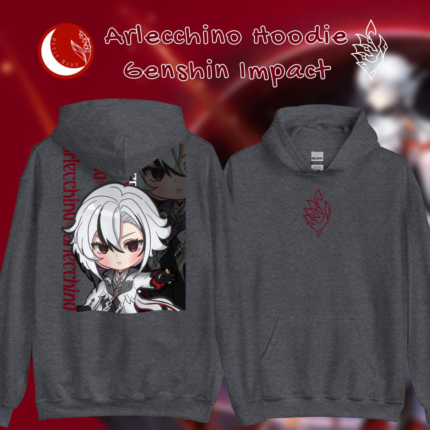 Arlecchino Genshin Impact Fanart Unisex Hoodie