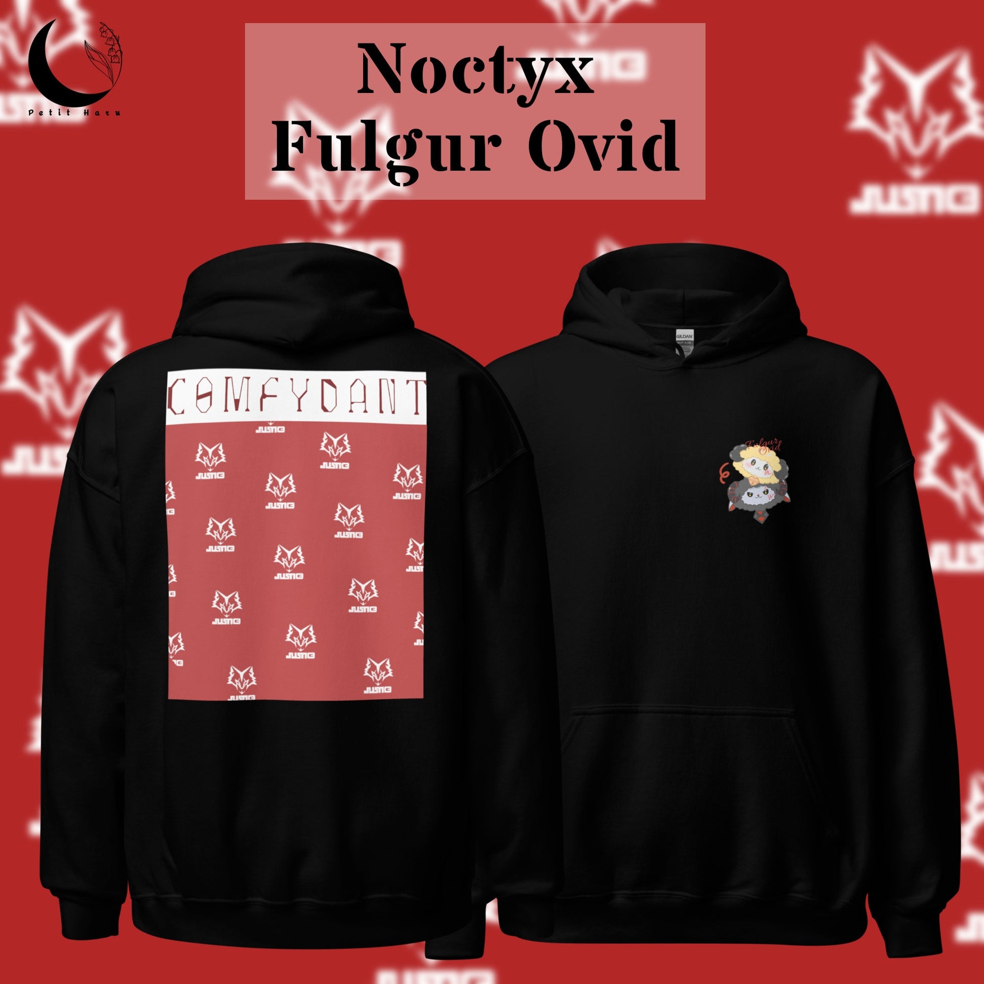 Fulgur Ovid Nijisanji Noctyx Comfydant Unisex Heavy Blend Hooded Sweatshirt Hoodie | Vtuber Merch