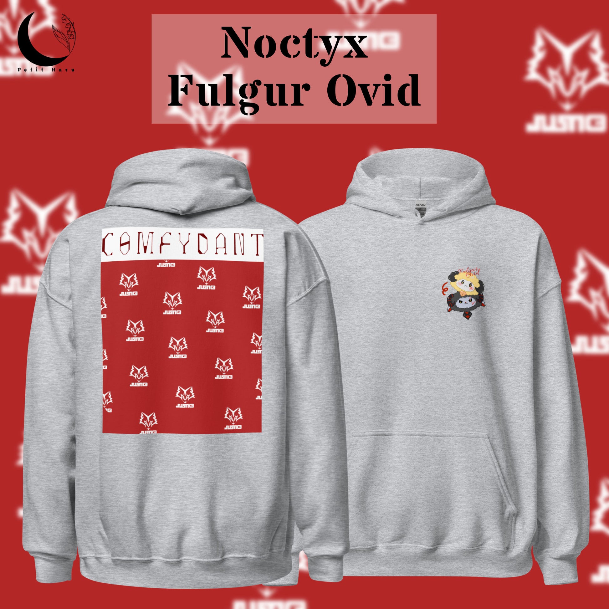 Fulgur Ovid Nijisanji Noctyx Comfydant Unisex Heavy Blend Hooded Sweatshirt Hoodie | Vtuber Merch