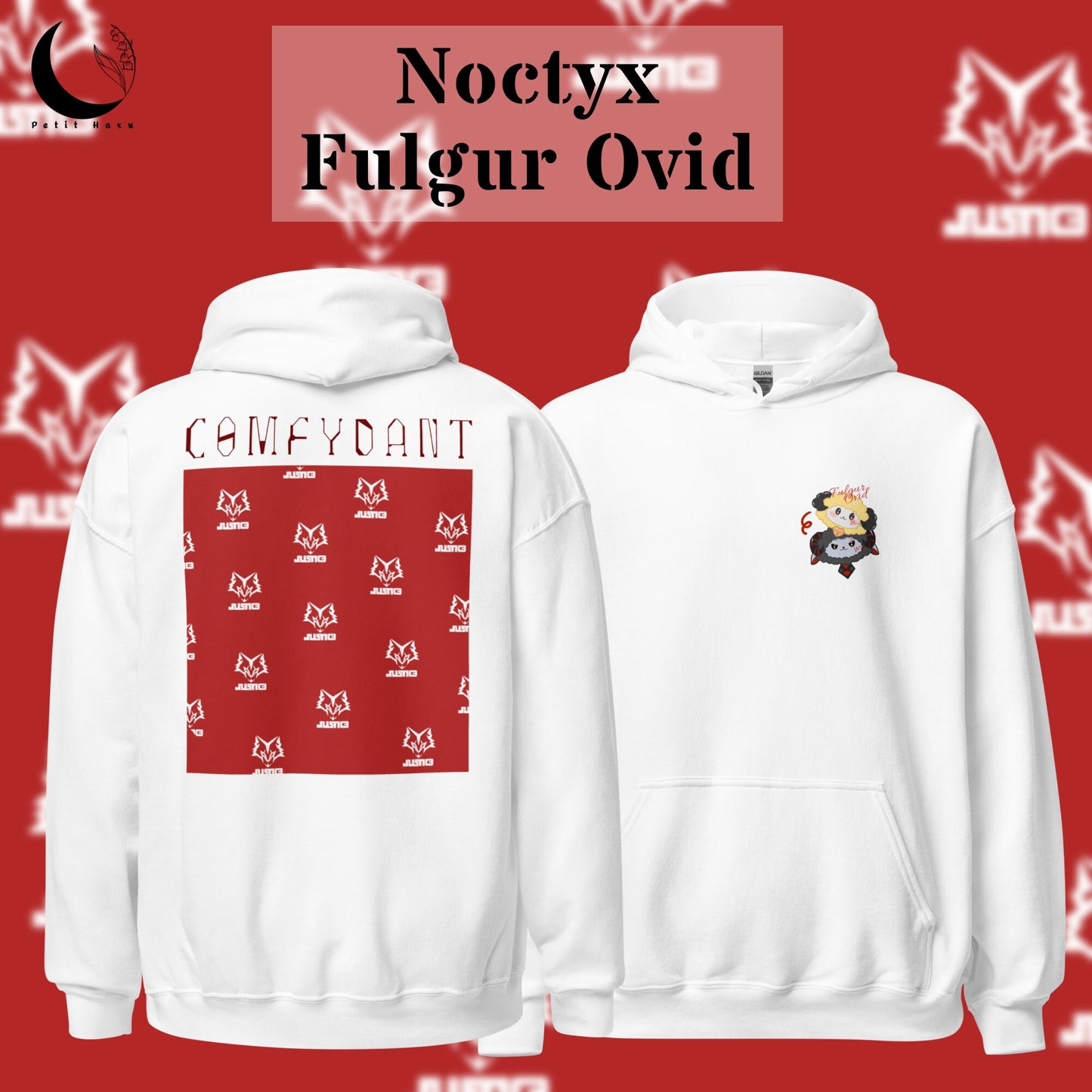 Fulgur Ovid Nijisanji Noctyx Comfydant Unisex Heavy Blend Hooded Sweatshirt Hoodie | Vtuber Merch