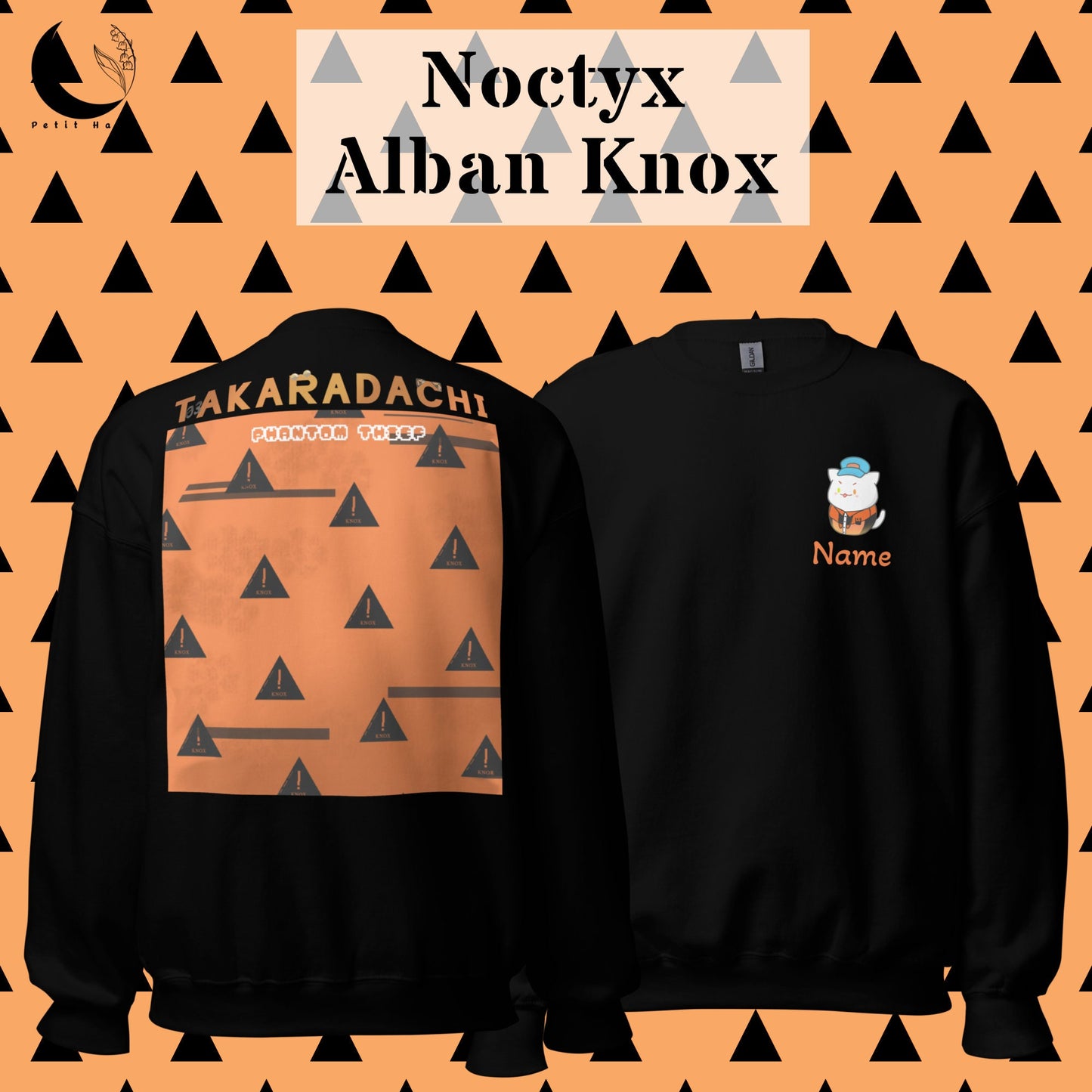 Alban Knox Nijisanji Noctyx Takaradachi Fan Made Sudadera unisex suéter de manga larga