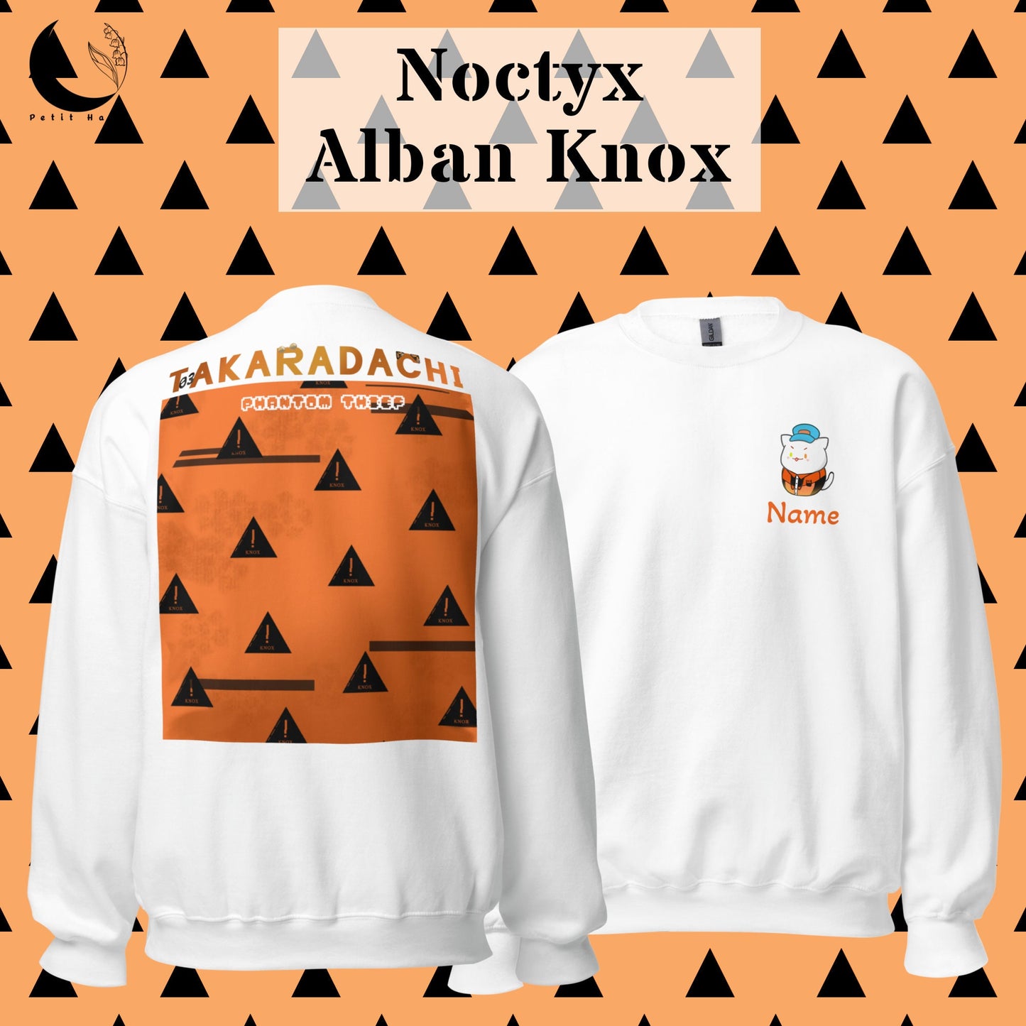 Alban Knox Nijisanji Noctyx Takaradachi Fan Made Sudadera unisex suéter de manga larga