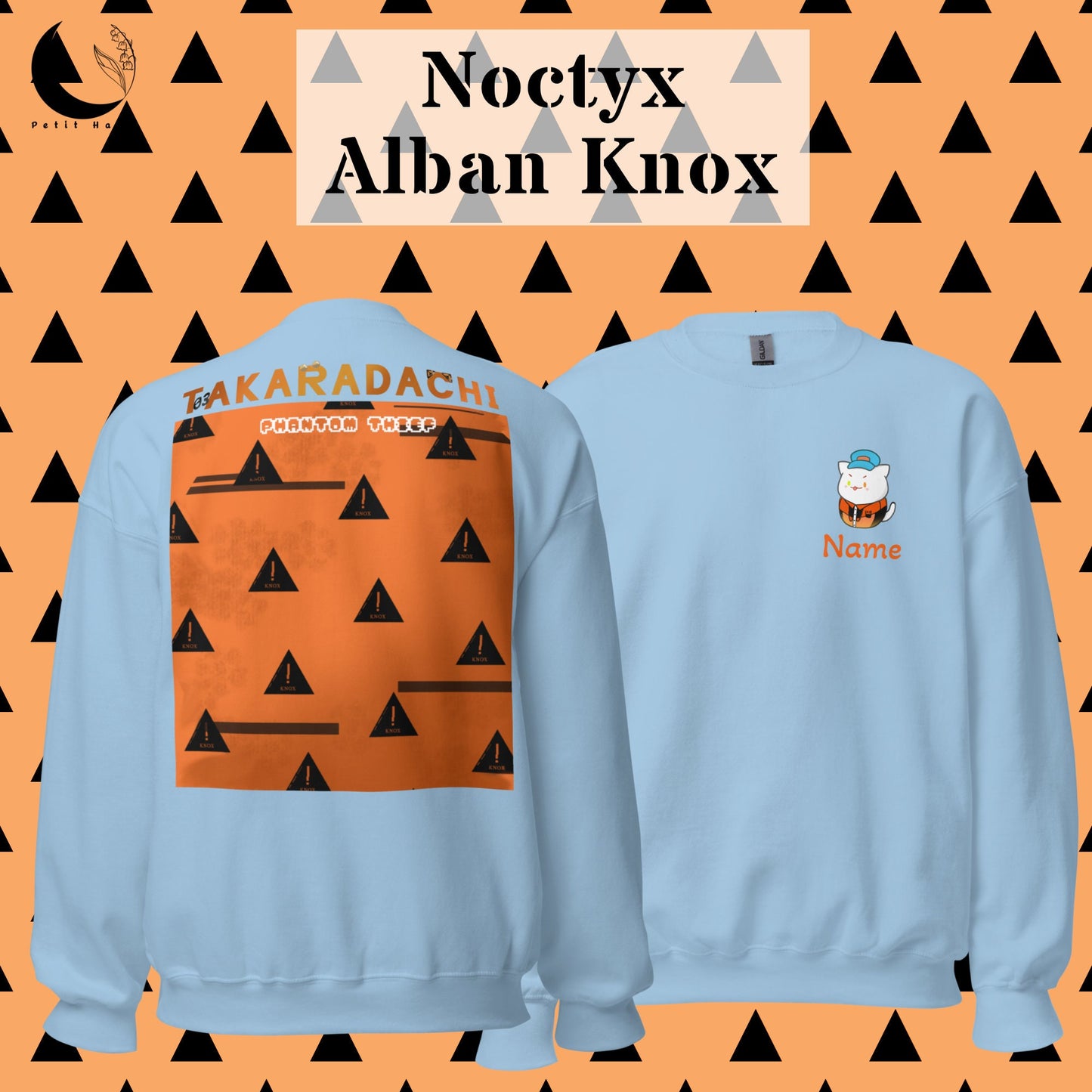 Alban Knox Nijisanji Noctyx Takaradachi Fan Made Sudadera unisex suéter de manga larga