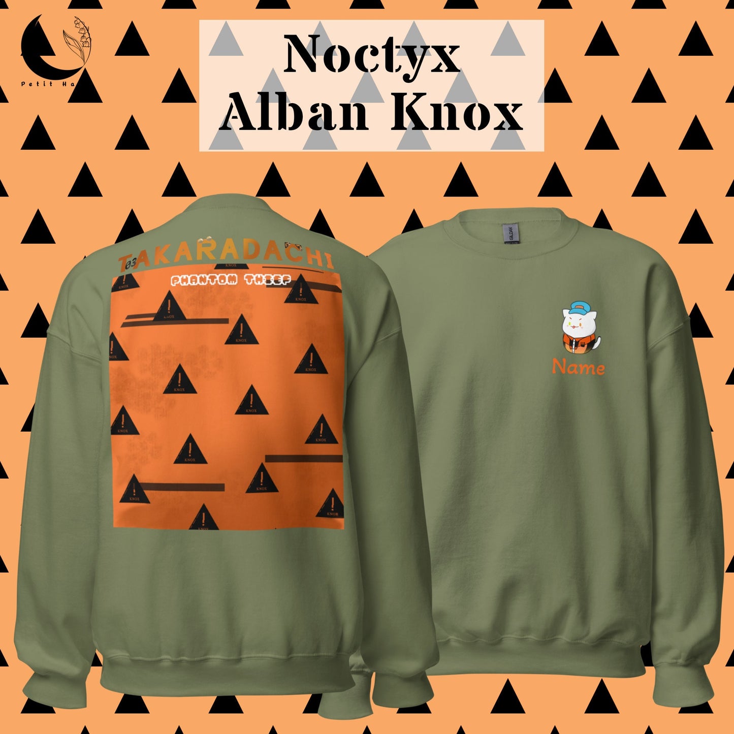 Alban Knox Nijisanji Noctyx Takaradachi Fan Made Sudadera unisex suéter de manga larga