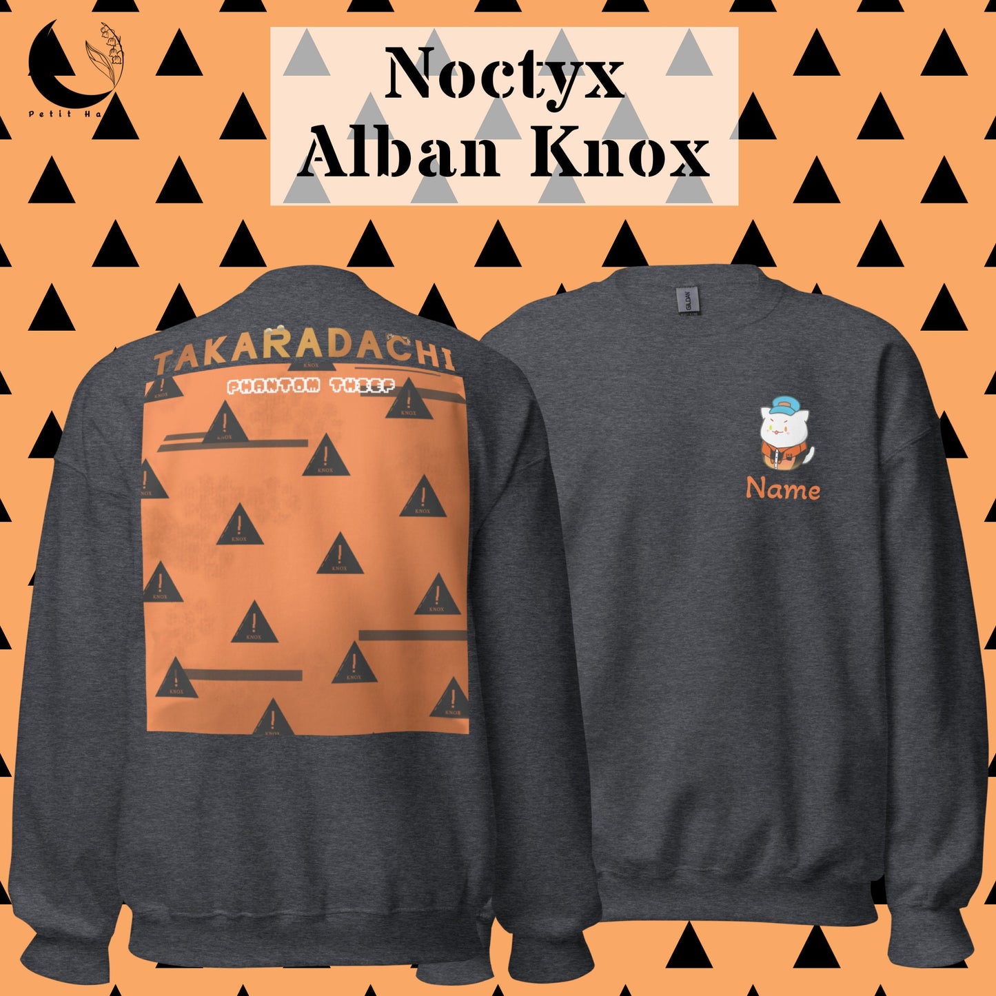 Alban Knox Nijisanji Noctyx Takaradachi Fan Made Sudadera unisex suéter de manga larga